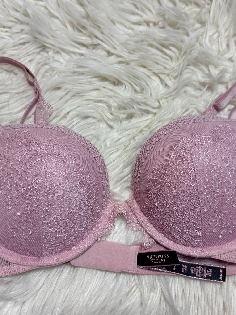 Victoria's Secret Dusty Pink Lace Push-Up Bra